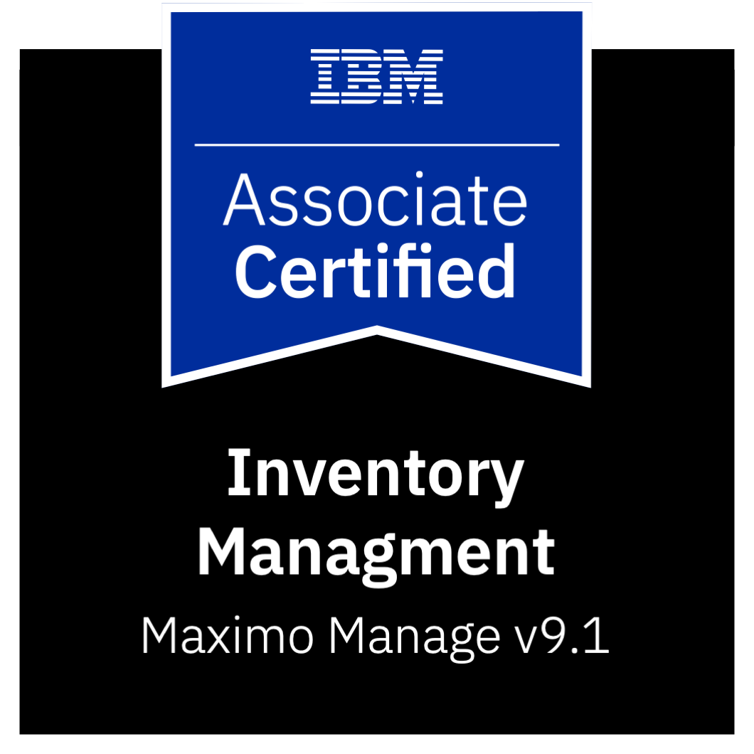 IBM Certified Associate – Inventory Management, Maximo Manage v9.1